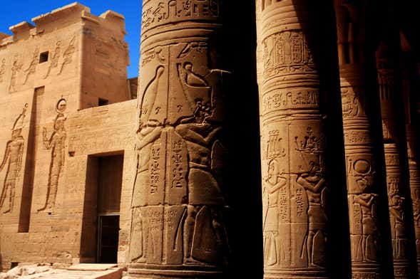Presa de Asuán, Templo de Philae y Obelisco Inacabado