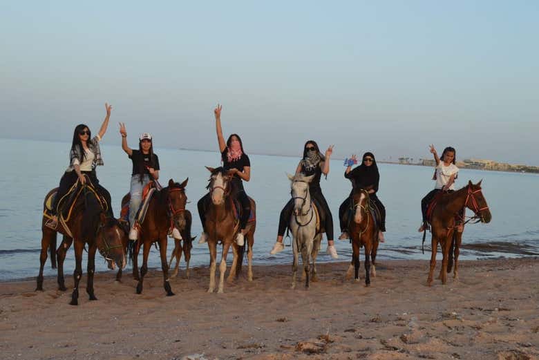 Cabalgando por las playas de Sharm el-Sheij